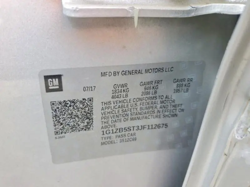 2018 CHEVROLET MALIBU LS  