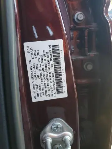 2012 HONDA ACCORD LX  