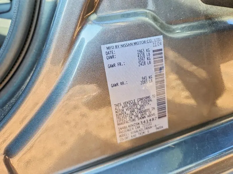 2025 NISSAN ALTIMA SV  