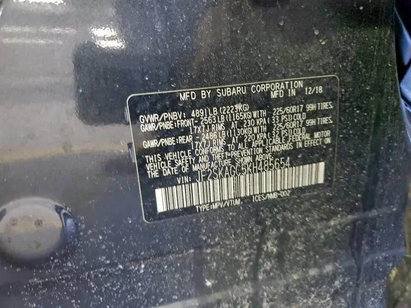 2019 SUBARU FORESTER PREMIUM  