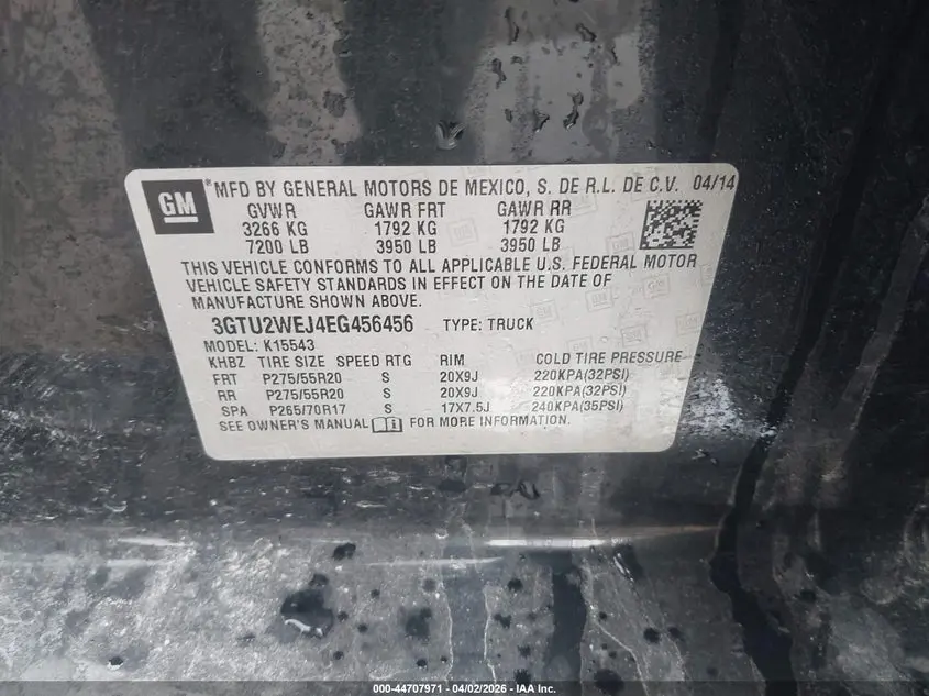 2014 GMC SIERRA 1500 DENALI