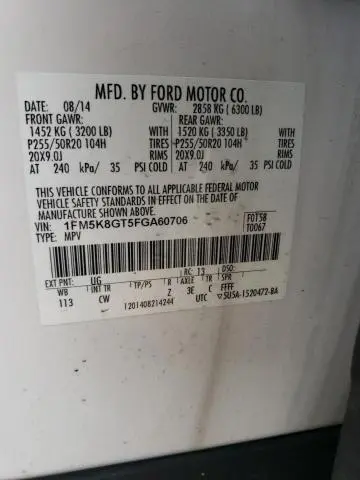 2015 FORD EXPLORER SPORT  