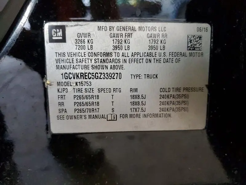 2016 CHEVROLET SILVERADO K1500 LT  