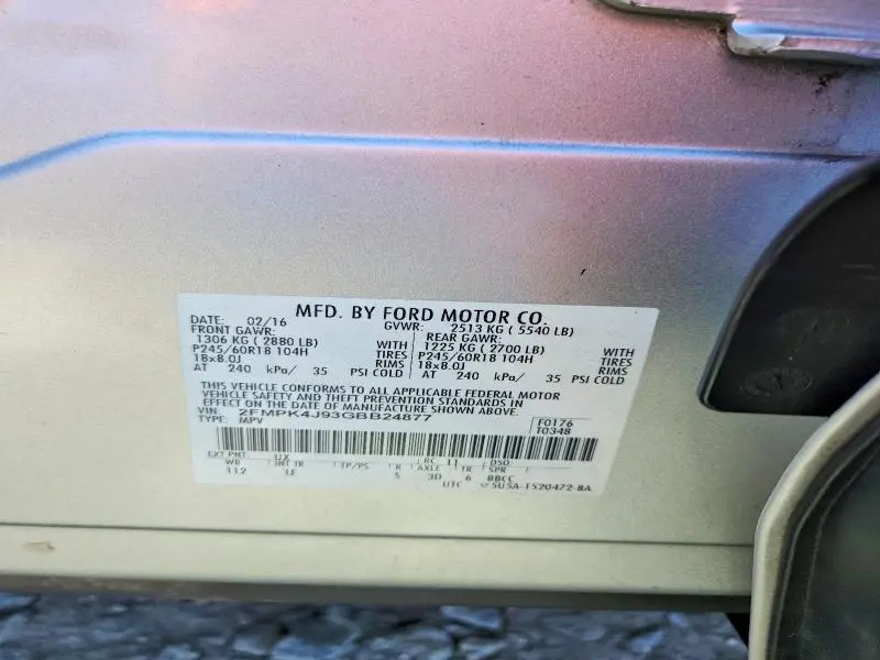 2016 FORD EDGE SEL  