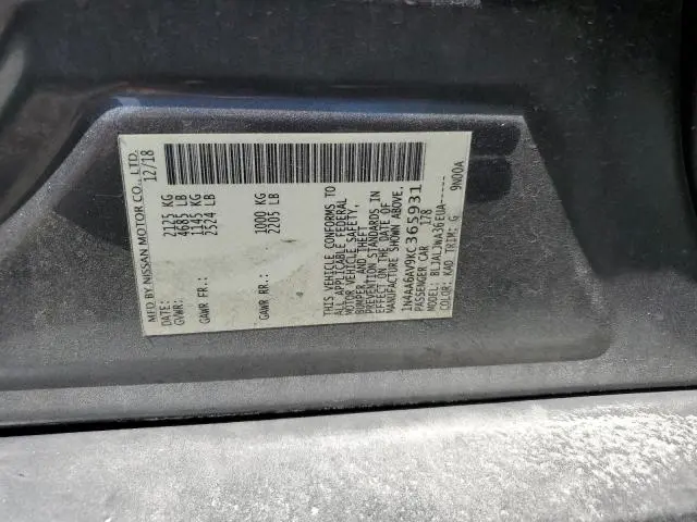 2019 NISSAN MAXIMA S  