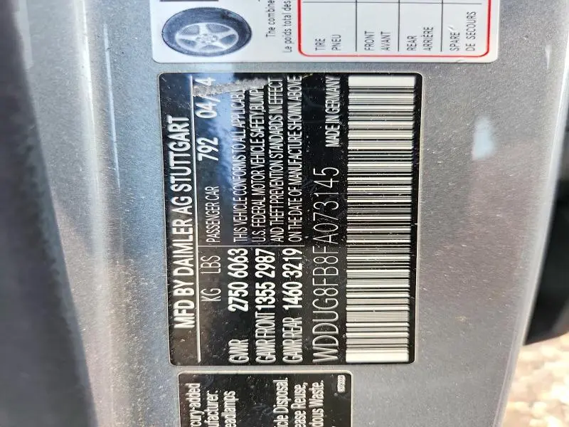 2015 MERCEDES-BENZ S 550 4MATIC  