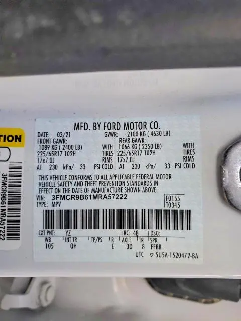 2021 FORD BRONCO SPORT BIG BEND  