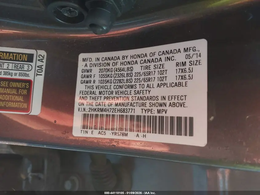 2014 HONDA CR-V EX-L