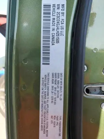 2020 DODGE CHARGER SCAT PACK  