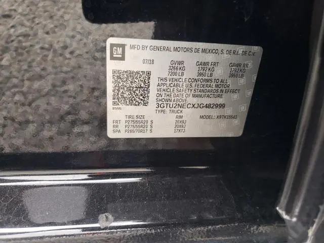 2018 GMC SIERRA K1500 SLT  