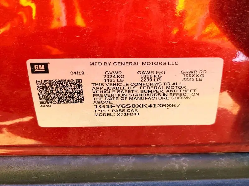 2019 CHEVROLET BOLT EV LT  