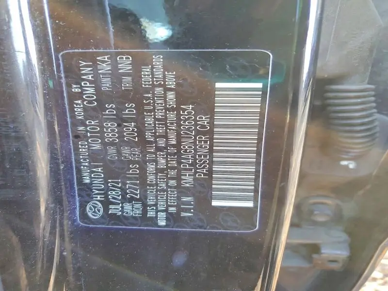 2022 HYUNDAI ELANTRA LIMITED  