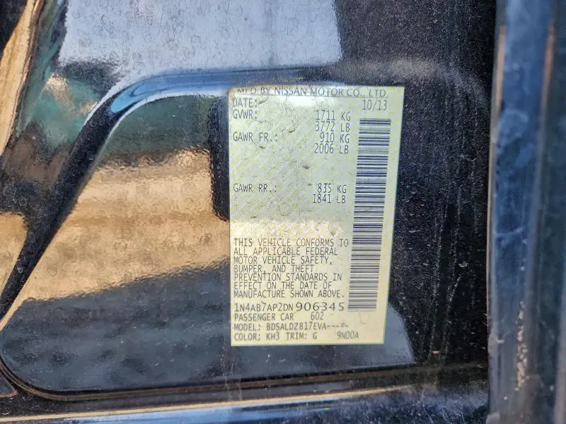 2013 NISSAN SENTRA S  