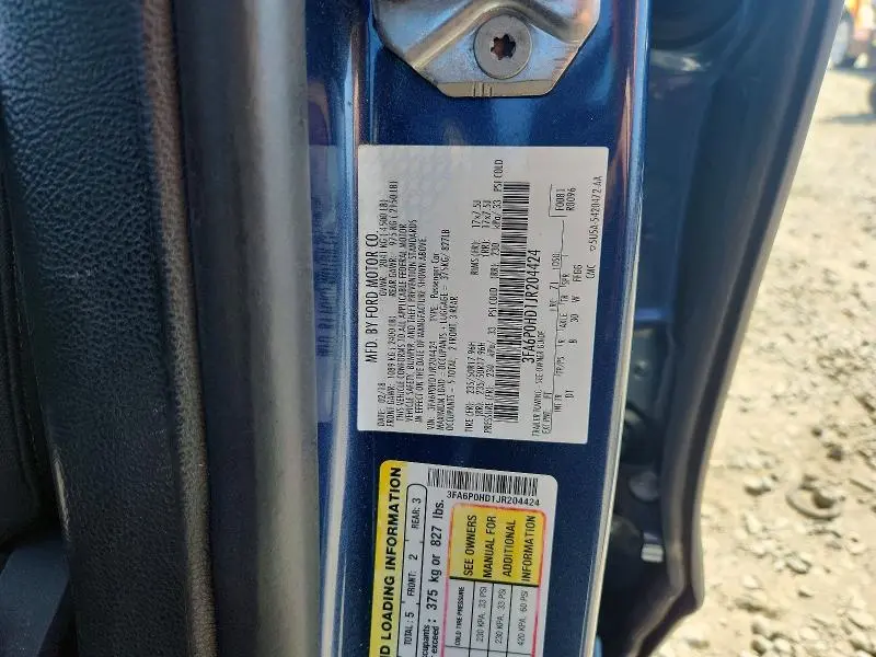 2018 FORD FUSION SE  