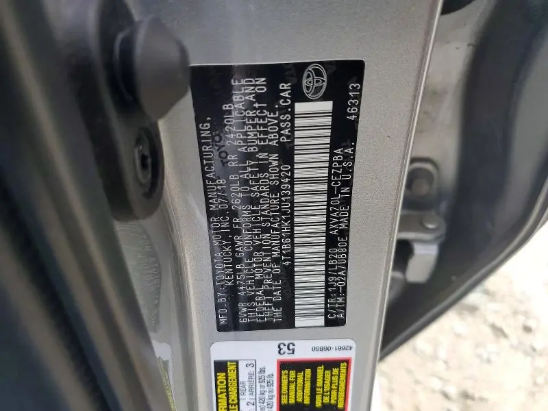 2018 TOYOTA CAMRY XSE  