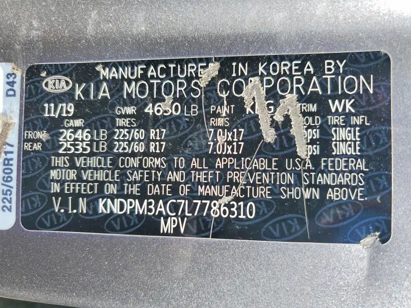 2020 KIA SPORTAGE LX  