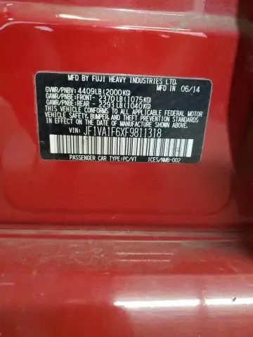 2015 SUBARU WRX PREMIUM  