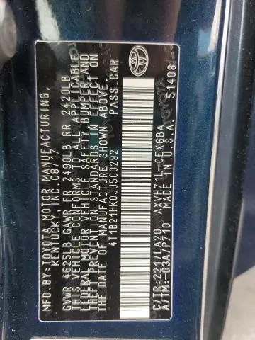 2018 TOYOTA CAMRY HYBRID  