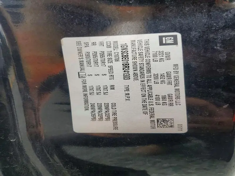 2011 CHEVROLET TAHOE LT  