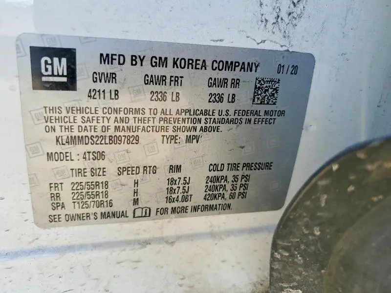 2020 BUICK ENCORE GX SELECT  