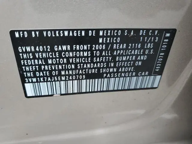 2014 VOLKSWAGEN JETTA BASE  