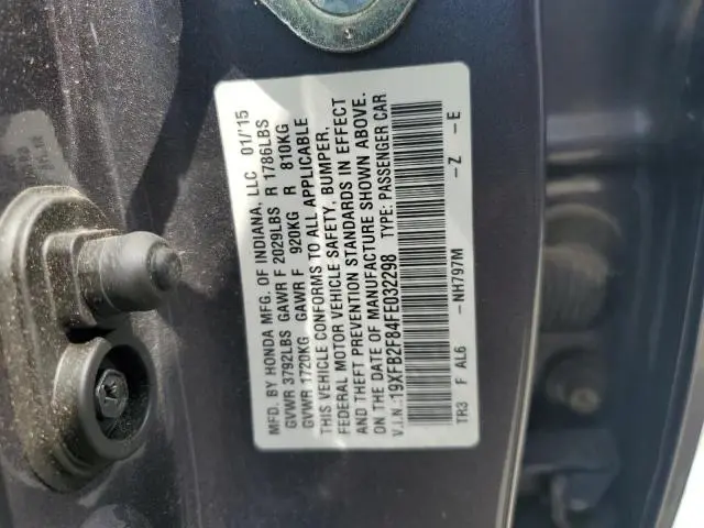 2015 HONDA CIVIC EX  