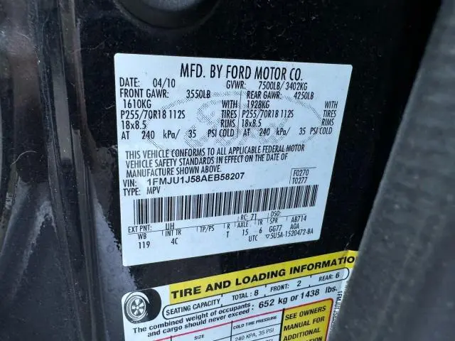 2010 FORD EXPEDITION EDDIE BAUER  