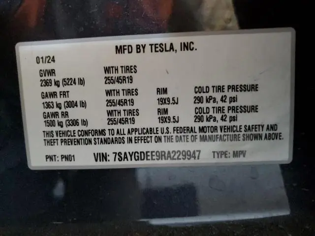 2024 TESLA MODEL Y 