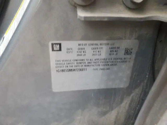 2017 CHEVROLET CRUZE LT  