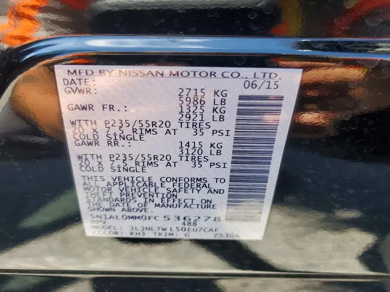 2015 INFINITI QX60 BASE  