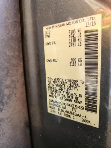 2017 NISSAN MAXIMA 3.5S  