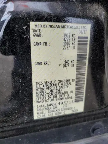 2017 NISSAN ALTIMA 2.5  