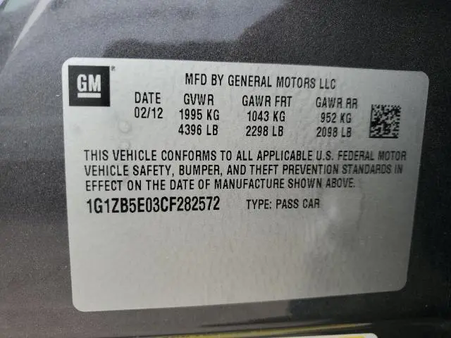 2012 CHEVROLET MALIBU LS