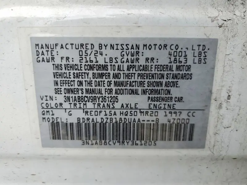 2024 NISSAN SENTRA SV  