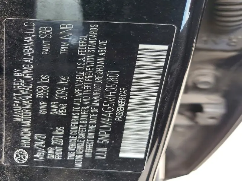 2021 HYUNDAI ELANTRA SEL  