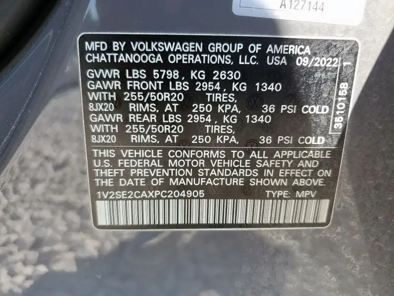 2023 VOLKSWAGEN ATLAS CROSS SPORT SEL R-LINE  