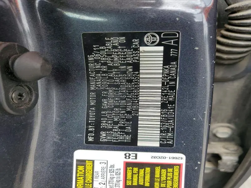 2011 TOYOTA COROLLA LE  