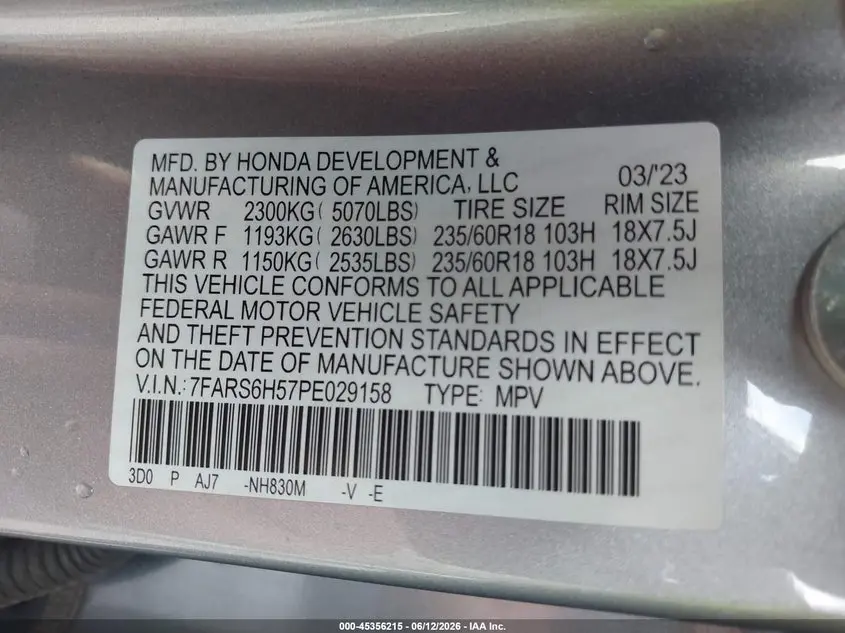 2023 HONDA CR-V HYBRID SPORT