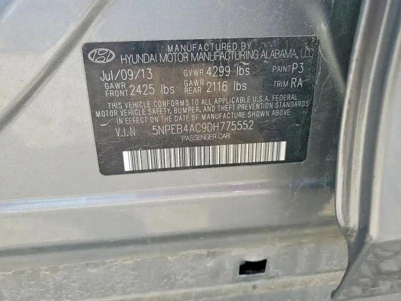 2013 HYUNDAI SONATA GLS  