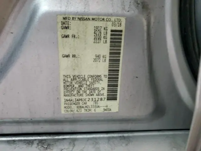 2018 NISSAN ALTIMA 2.5