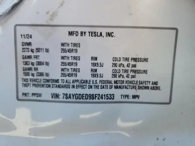 2025 TESLA MODEL Y   