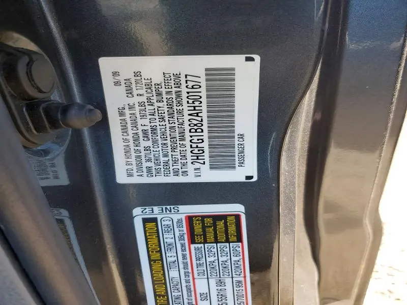 2010 HONDA CIVIC EX  