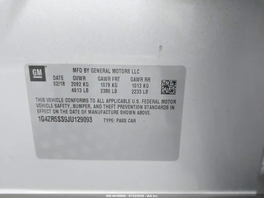 2018 BUICK LACROSSE PREMIUM