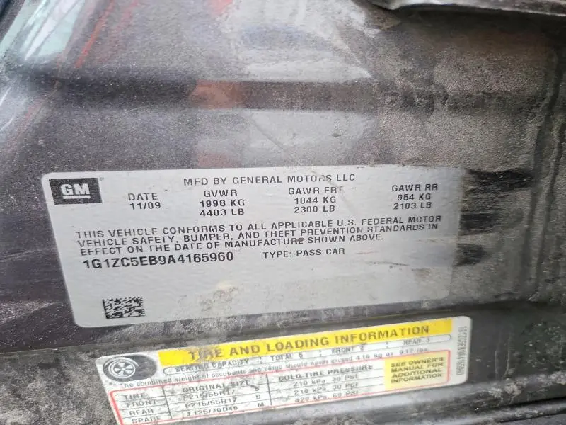 2010 CHEVROLET MALIBU 1LT  