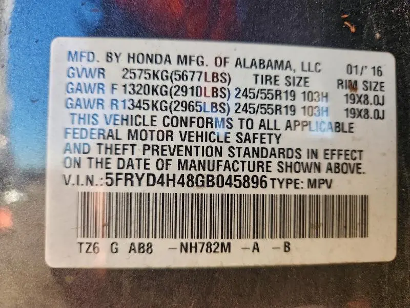 2016 ACURA MDX TECHNOLOGY  