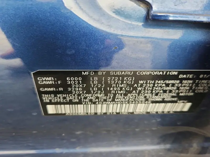 2019 SUBARU ASCENT PREMIUM  