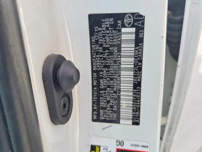 2016 TOYOTA COROLLA LE  