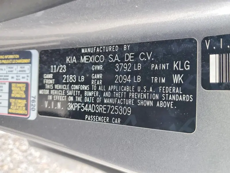 2024 KIA FORTE GT LINE  