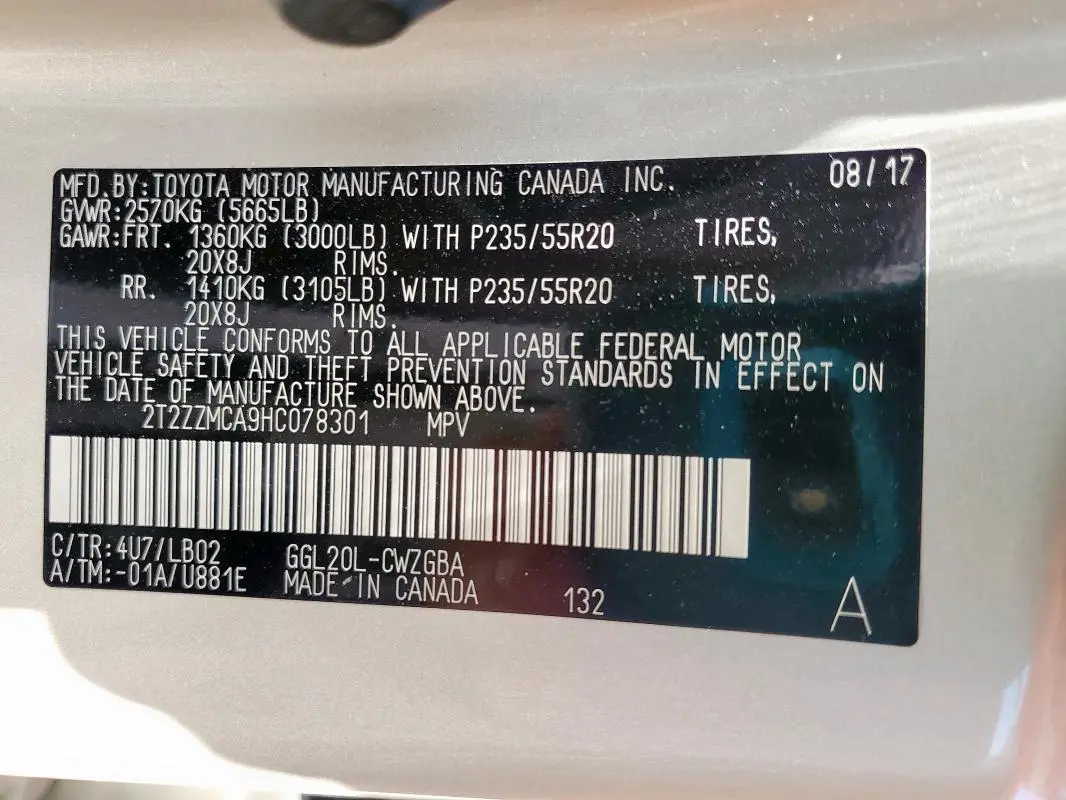 2017 LEXUS RX 350 BASE  