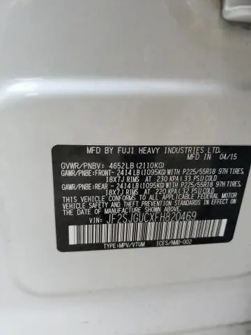 2015 SUBARU FORESTER 2.0XT TOURING  